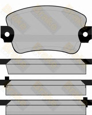 BRAKE ENGINEERING pa308 -  Комплект тормозных колодок, дисковый тормоз